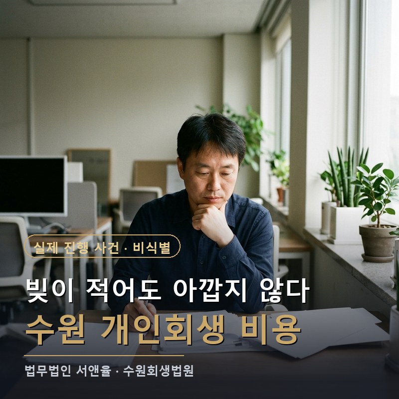 개인회생 비용, 빚이 적으면 아까운가요|수원시 40대 회사원 개시결정 사례 — 이해를 돕기 위한 연출 이미지