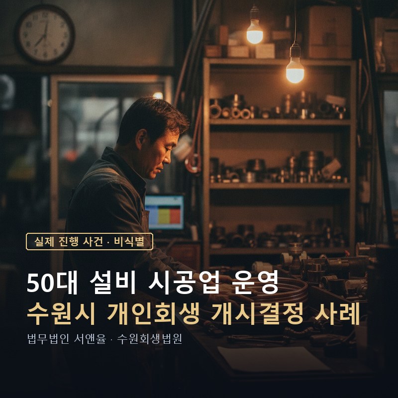 개인회생 보정권고 받았다면? 사업소득·매출·비용 대응법｜수원 개시결정 사례 — 이해를 돕기 위한 연출 이미지
